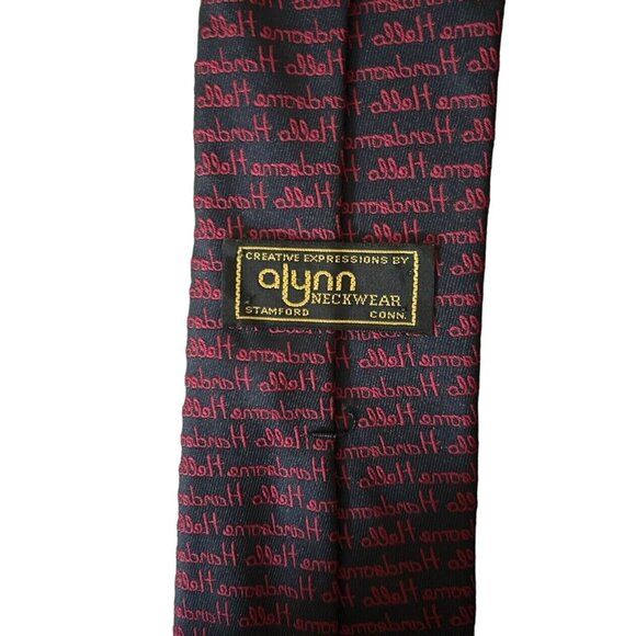 Vintage 1982 Alynn Hello Handsome NECKTIE Neckwear Creative Expressions Stamford - Picture 4 of 4